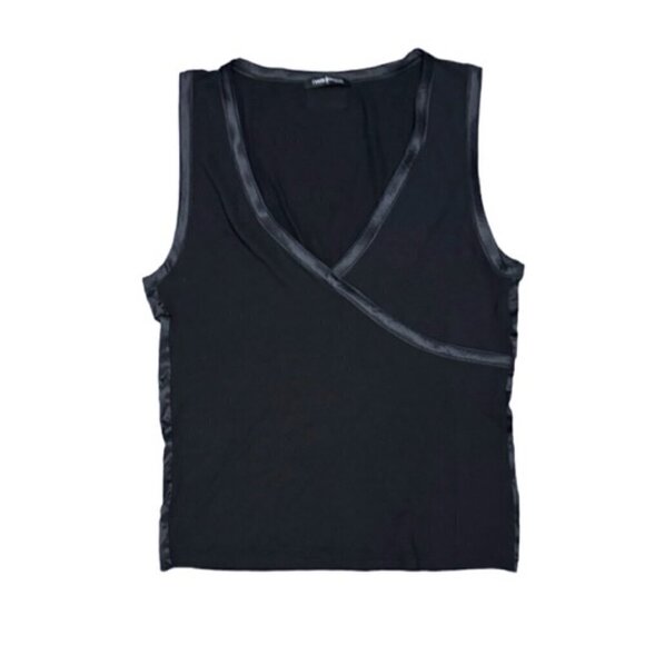 Cesar Paciotti NWT Black Satin Trim Lingerie Sleep Tank Women’s - Picture 1 of 6